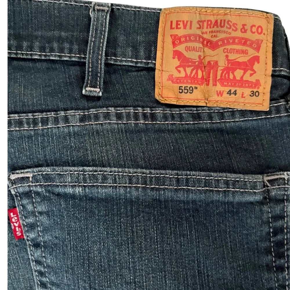 Levi's‎ 559 Relaxed Straight Leg Stretch Jeans - Navarro Dark Wash - 44x30